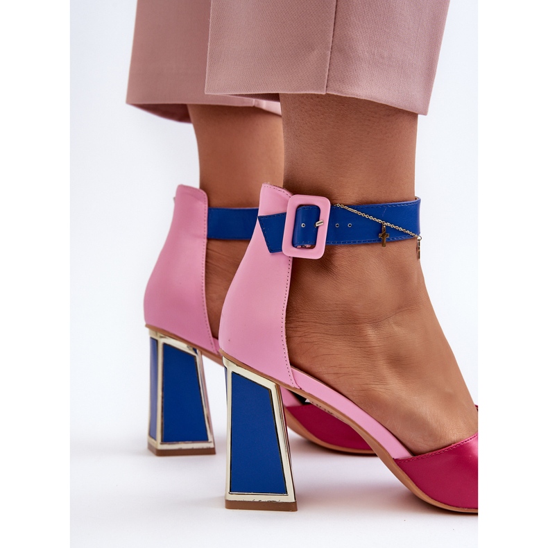 Sandálias femininas elegantes de salto alto, rosa Rosazara 1