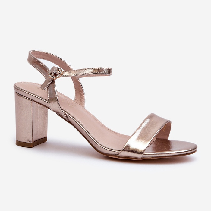 Sandálias de Salto Alto Champanhe Glindra dourado 1