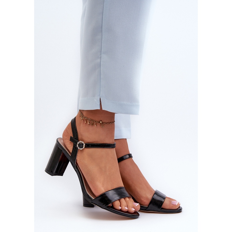 Sandálias de Salto Alto Glindra Pretas preto 2