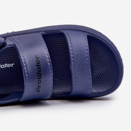 Sandálias leves de espuma com velcro ProWater PRO-24-05-01K azul marinho 2