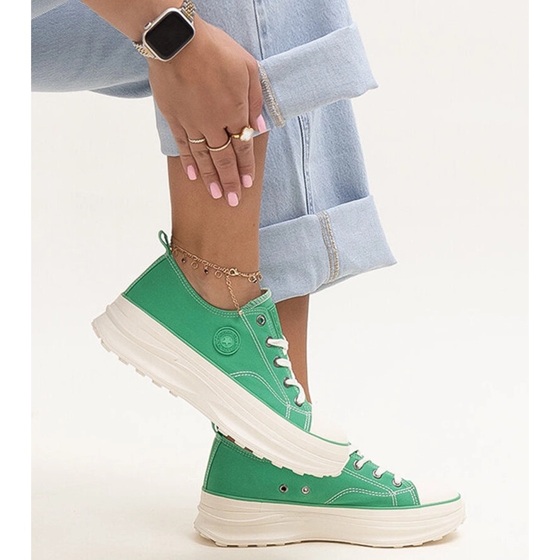 Tênis maciço verde Big Star NN274130 1