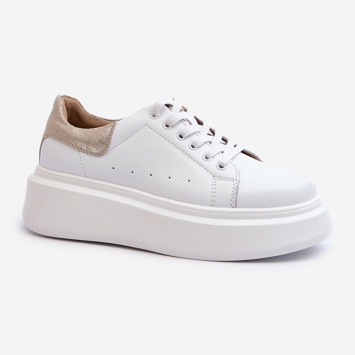 S.Barski D&amp;A Tênis plataforma feminino LR568 branco 2