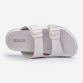 Chinelos leves masculinos com fivelas Big Star NN174594 branco 1