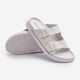 Chinelos leves masculinos com fivelas Big Star NN174594 branco 2 Chinelos leves masculinos com fivelas Big Star NN174594 branco 2