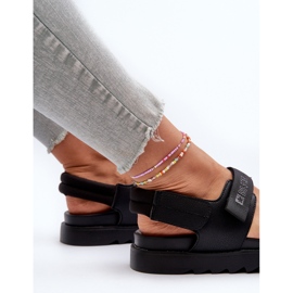 Sandálias femininas na plataforma Big Star NN274750 pretas preto 1