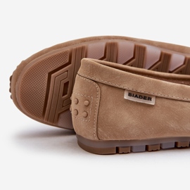 Mocassins femininos de couro ecológico, marrom Celoria 1