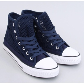 Tênis cano alto com aberturas Mousse Navy azul 1