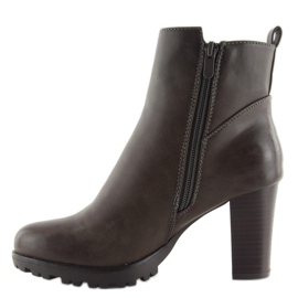 Cinza Botas femininas de salto alto cinza JA3132 cinza 1