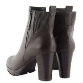 Cinza Botas femininas de salto alto cinza JA3132 cinza 2