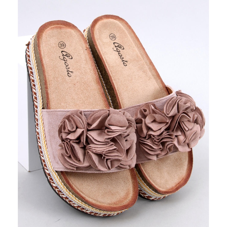 Chinelos Raven Beige com sola grossa e colorida bege 1