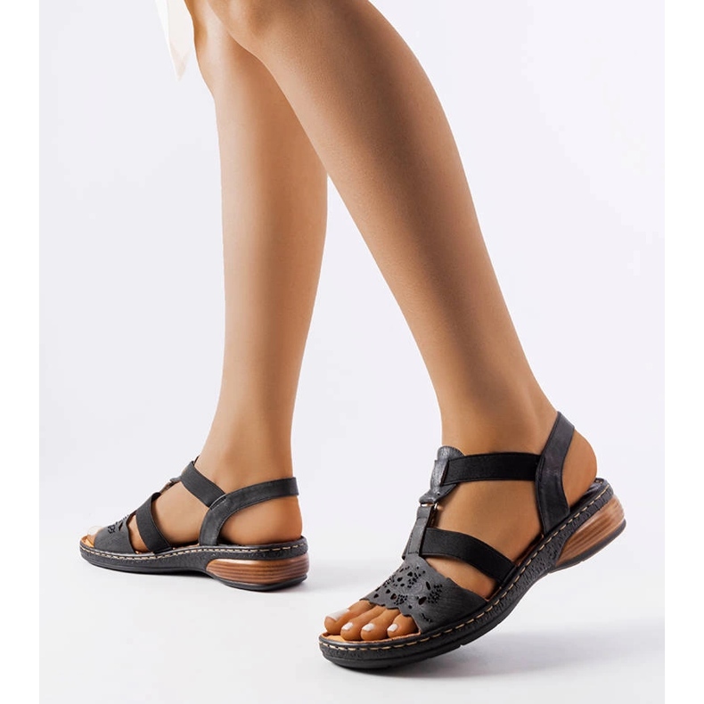 Evento Sandálias esportivas pretas com strass da Rossignol preto 1