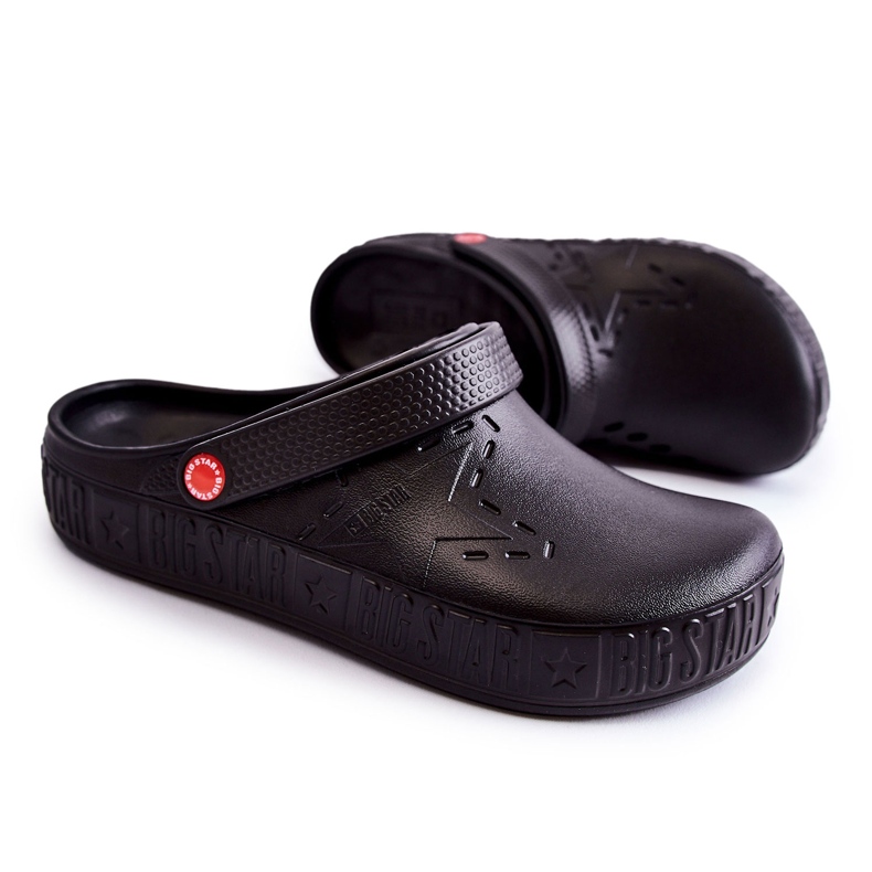 Chinelos leves masculinos Kroks Big Star II175001 preto 4