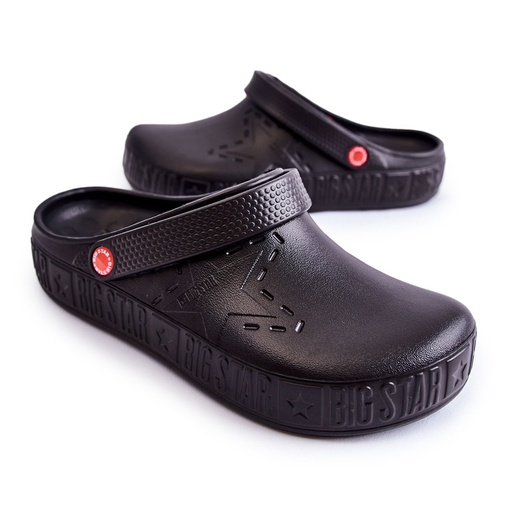 Chinelos leves masculinos Kroks Big Star II175001 preto 1