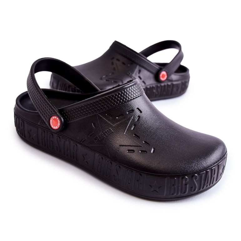 Chinelos leves masculinos Kroks Big Star II175001 preto 3