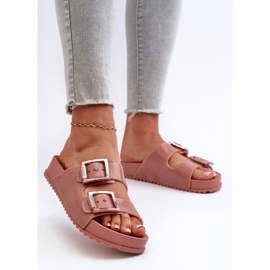 Chinelos lisos femininos ZAXY HH285156 rosa sujo 1