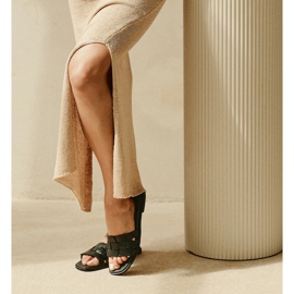 Marco Shoes Sandálias de tiras trançadas preto 1