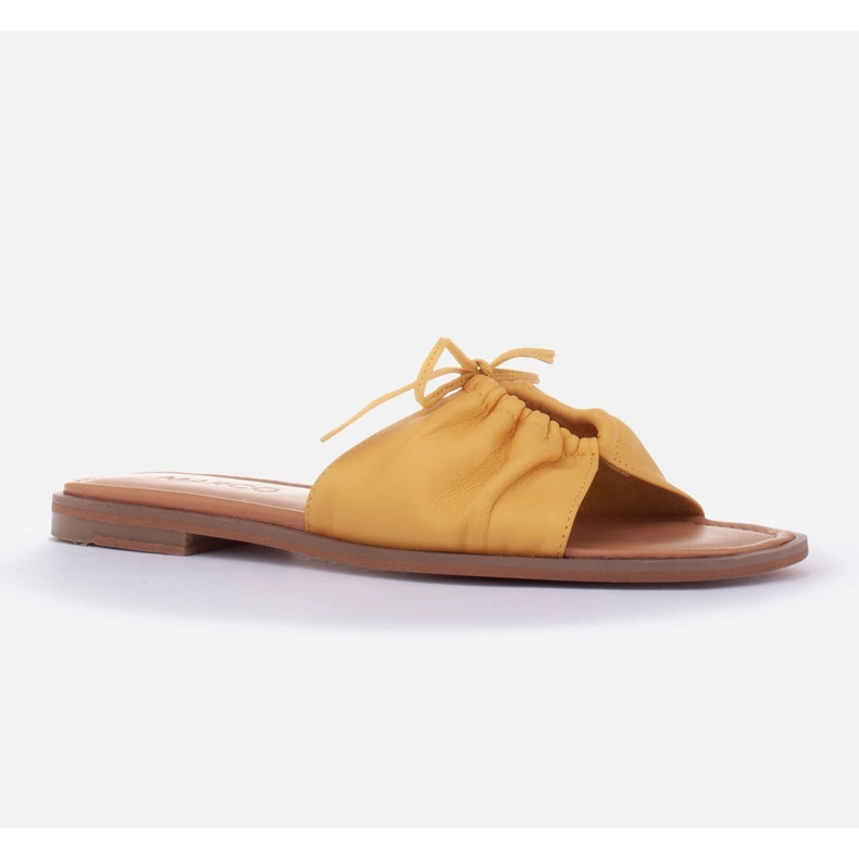 Marco Shoes Chinelos com gravata amarelo 1