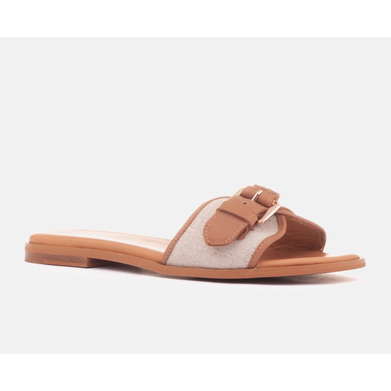 Marco Shoes Chinelos Fibbia bege 1