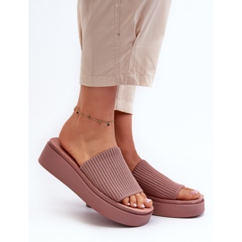 Sergio Leone SK083H chinelos femininos com plataforma, rosa 2 Sergio Leone SK083H chinelos femininos com plataforma, rosa 2