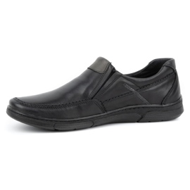 Olivier Sapatos slip-on de homem em pele 62K preto 1