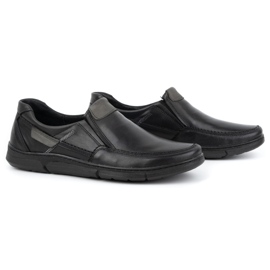 Olivier Sapatos slip-on de homem em pele 62K preto 2
