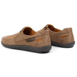 Olivier Mocassins de couro masculino para o verão 602 marrom 4