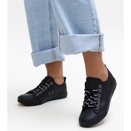 Tênis preto de couro ecológico Big Star KK274106 1