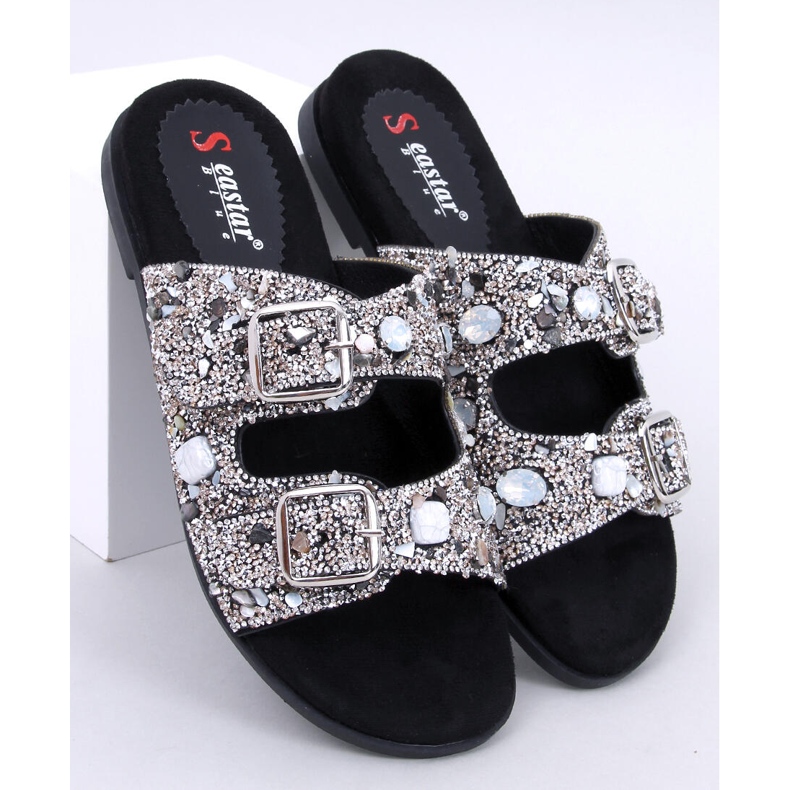 Coult Chinelos de pedra preta preto 1