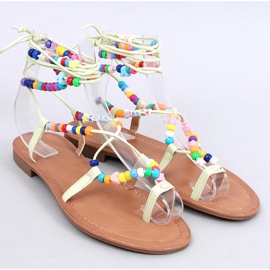 Sandálias romanas com contas Verdes Maios 1 Sandálias romanas com contas Verdes Maios 1