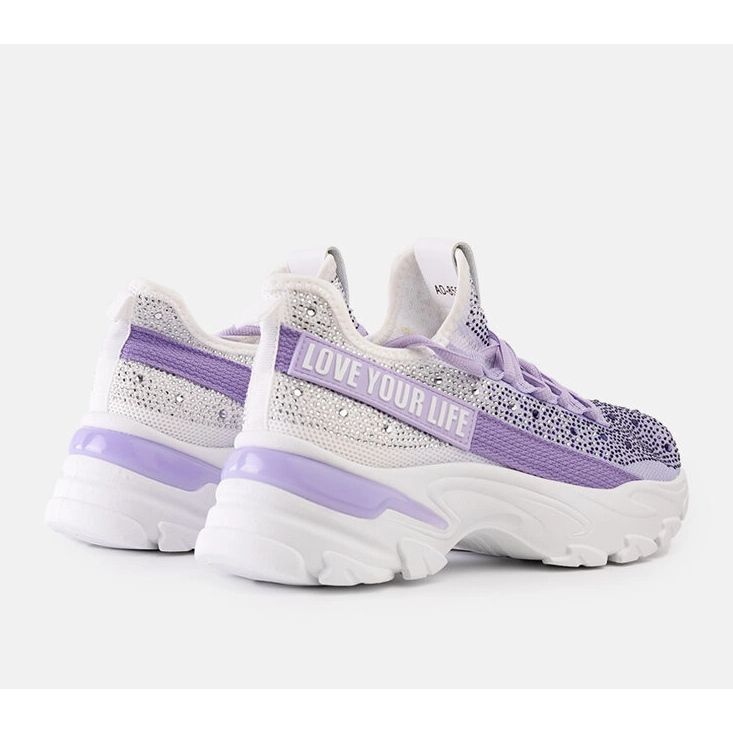 Tênis maciço branco e roxo brilhante do Senai 1