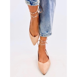 Sapatilhas de balé Dentoni Nude Slingback bege 1