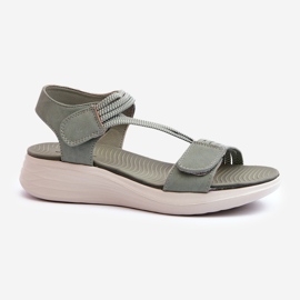 Sandálias Confortáveis Femininas com Velcro Verde Eladora 1 Sandálias Confortáveis Femininas com Velcro Verde Eladora 1