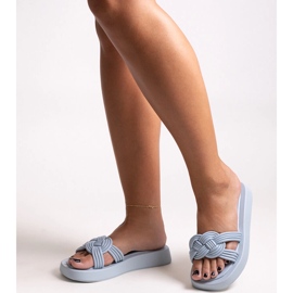 Chinelos de borracha azul da Ferrei 1