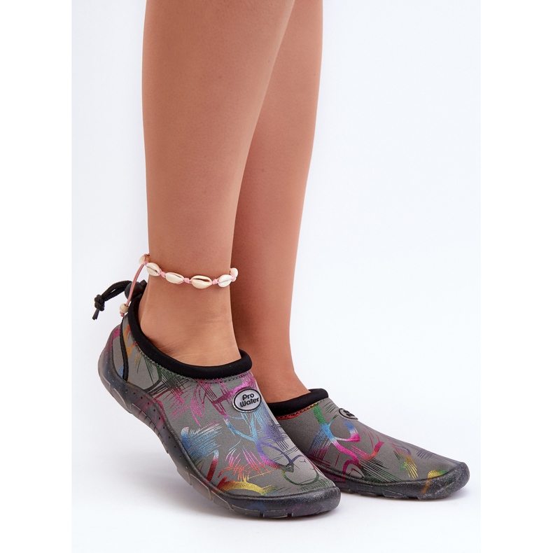Calçados aquáticos femininos PROWATER PRO-24-48-033L cinza preto 1