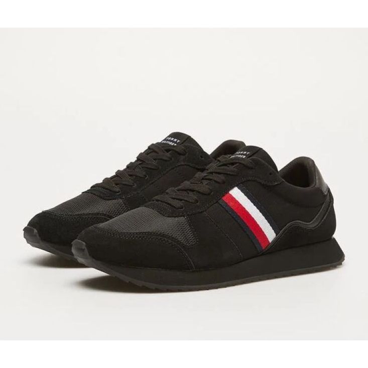 Sapatos Tommy Hilfiger Hi Vulc Low Stripes Mesh M FM0FM04946BDS preto 1