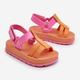 Sandálias infantis com velcro perfumadas ZAXY LL385026 laranja 1 Sandálias infantis com velcro perfumadas ZAXY LL385026 laranja 1