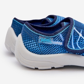 Chinelos infantis de velcro Befado 974X312 Azul 2