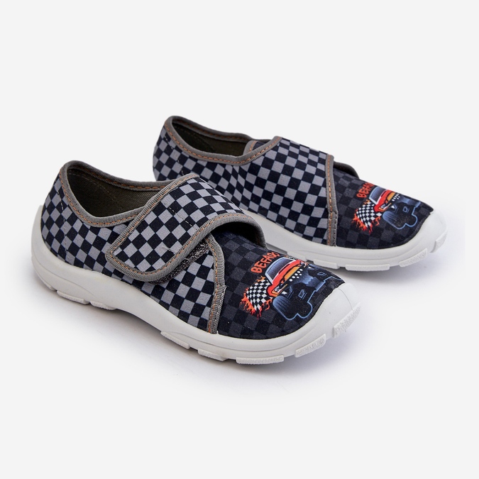 Chinelos confortáveis ​​de menino com velcro Befado 974Y540 Cinza 1