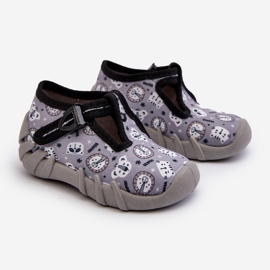 Chinelos infantis confortáveis ​​BEFADO 110N488 cinza 1