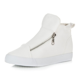Lgm Tênis cano alto com zíper branco 2