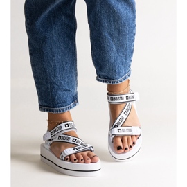 Sandálias plataforma brancas Big Star NN274A526 branco 1