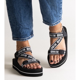 Sandálias plataforma pretas Big Star NN274A525 preto 1