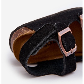 Sandálias Infantis com Plataforma de Cortiça, Feitas com Velcro, Rorria Preta preto 2 Sandálias Infantis com Plataforma de Cortiça, Feitas com Velcro, Rorria Preta preto 2