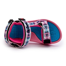 Sandálias de velcro femininas Lee Cooper LCW-24-34-2600 Pink rosa 3