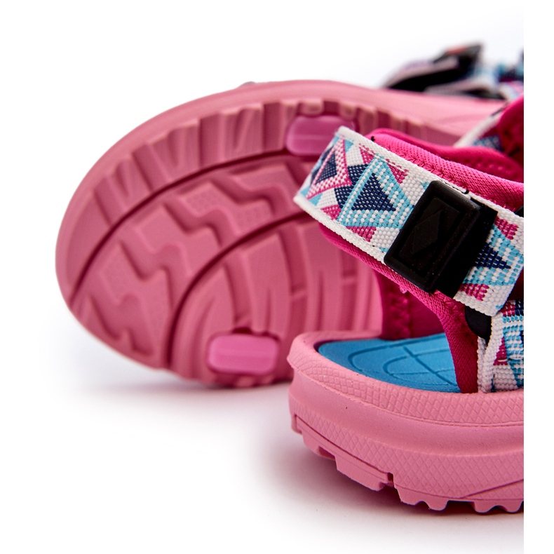 Sandálias de velcro femininas Lee Cooper LCW-24-34-2600 Pink rosa 1