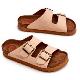 Chinelos femininos clássicos Big Star LL274478 bege 3