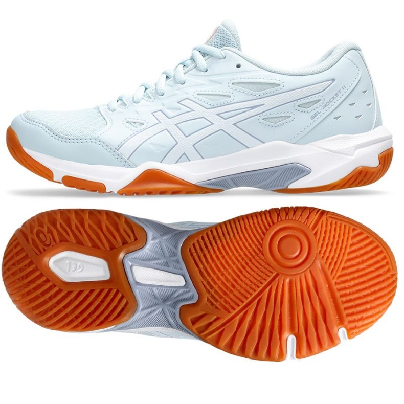 Tênis de voleibol Asics Upcourt 6 W 1072A093 020 azul 1