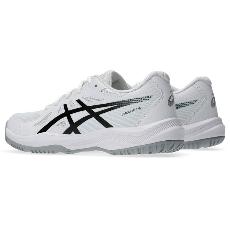 Asics Upcourt 6 Gs Jr 1074A045 101 tênis de voleibol branco 2