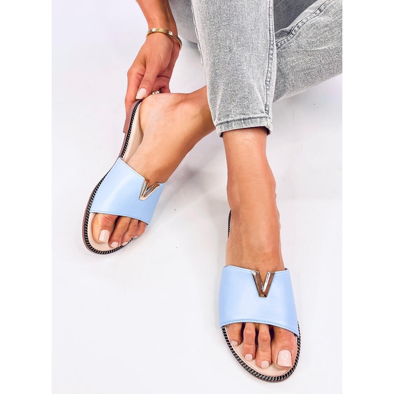 Chinelos faciais de mulher Willow Blue azul 1