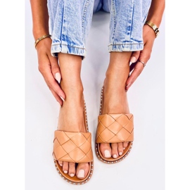 Chinelos femininos Sunny Khaki bege 1